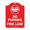 Signmission Do Not Enter No Parking Fire Lane W/ Graphic Heavy-Gauge Aluminum Sign, 24" x 18", RW-1824-9981 A-DES-RW-1824-9981 - alternate 1